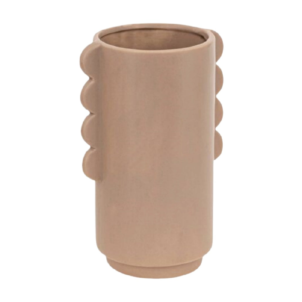 Minimalist Textured Ceramic Vase with Distinctive Handles