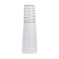 Modern Ceramic Vase with Elegant Spiral Design, White