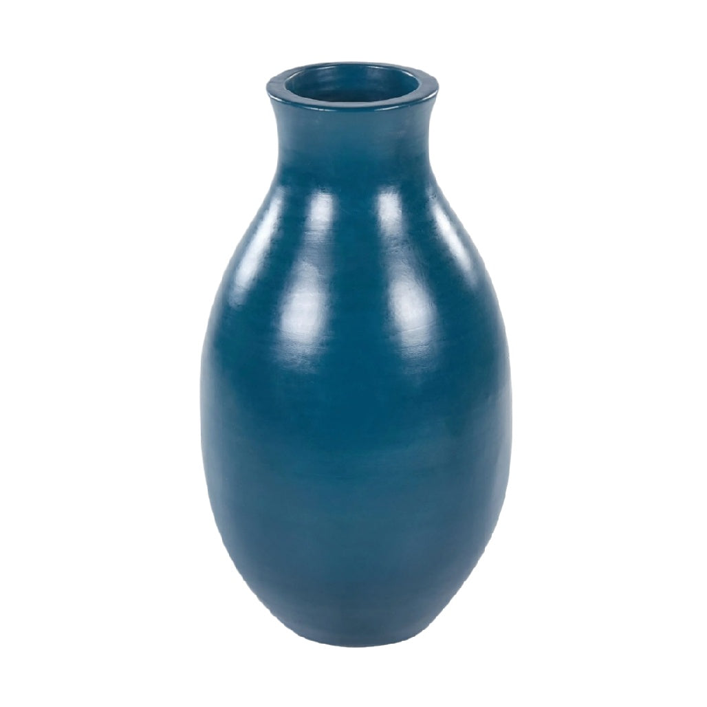 Elegant Glossy Teal Ceramic Vase - Modern Home Decor Centerpiece